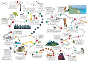 Board game "A journey through the Bright Night"